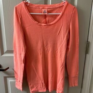 PINK Victoria's Secret Coral Long Sleeve Top